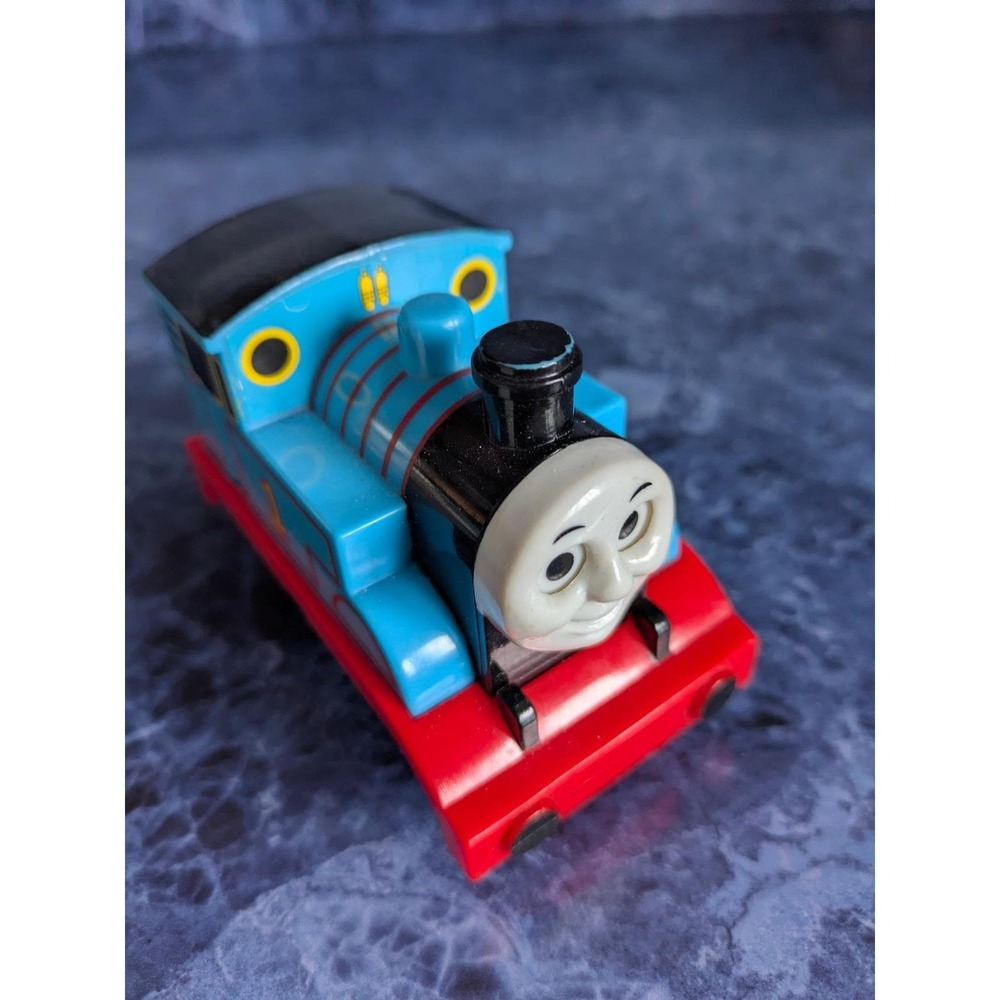 Thomas & Friends Engine Blue Train Toy No 1 Pull Back Action Works Video 2004‎